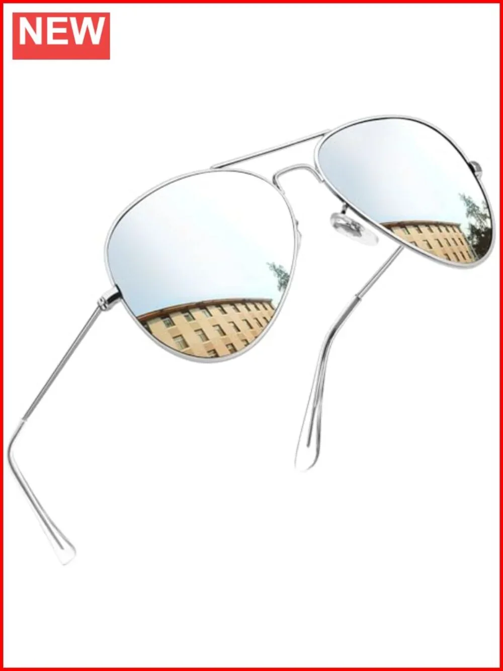 Polarized Metal Aviation Sunglasses Military Rectangle Shades UV400 Protection